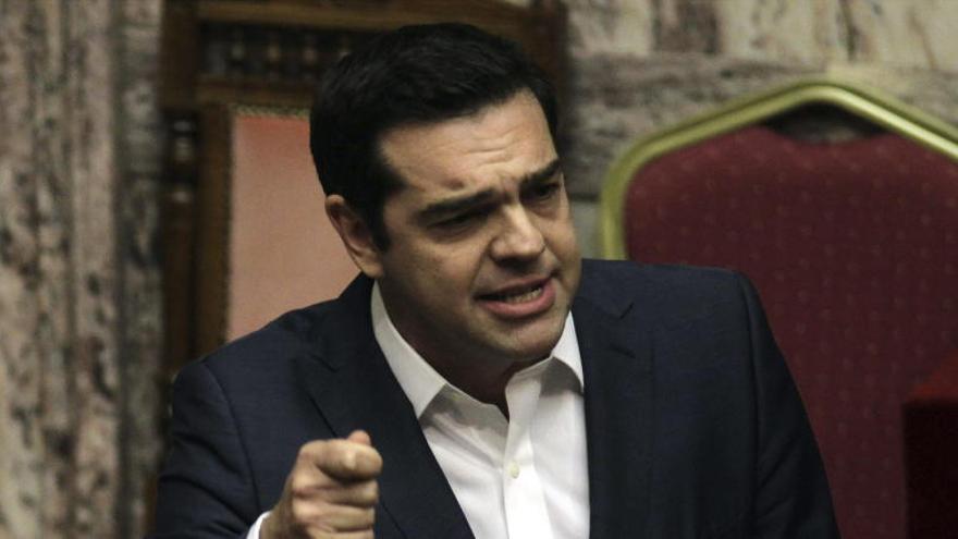 Alexis Tsipras, en el Parlamento.