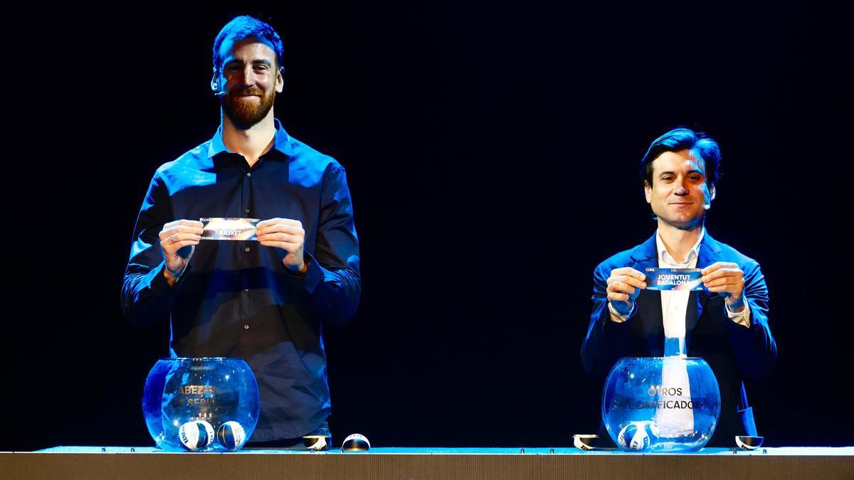 Claver y Ferrer, durante el sorteo de Copa Endesa ACB
