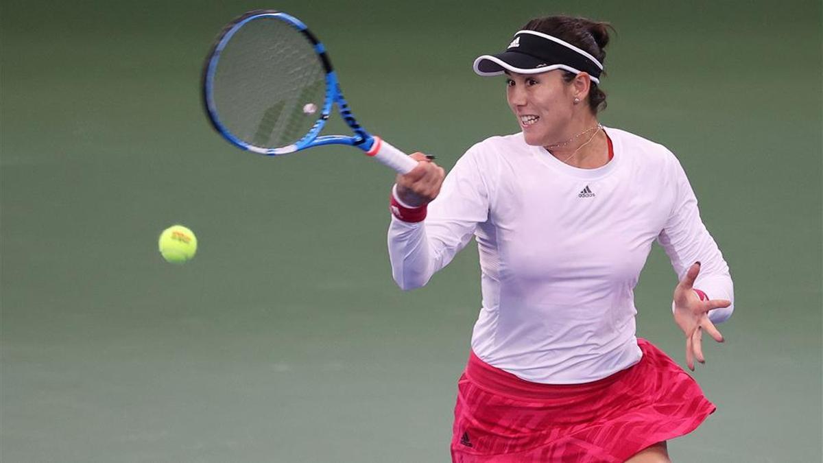 Garbiñe Muguruza, durante el pasado Open USA