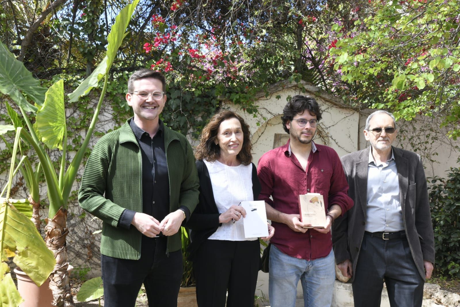 Los ganadores de los Premis Caval Verd, con Pere Mila y Sebastià Portell