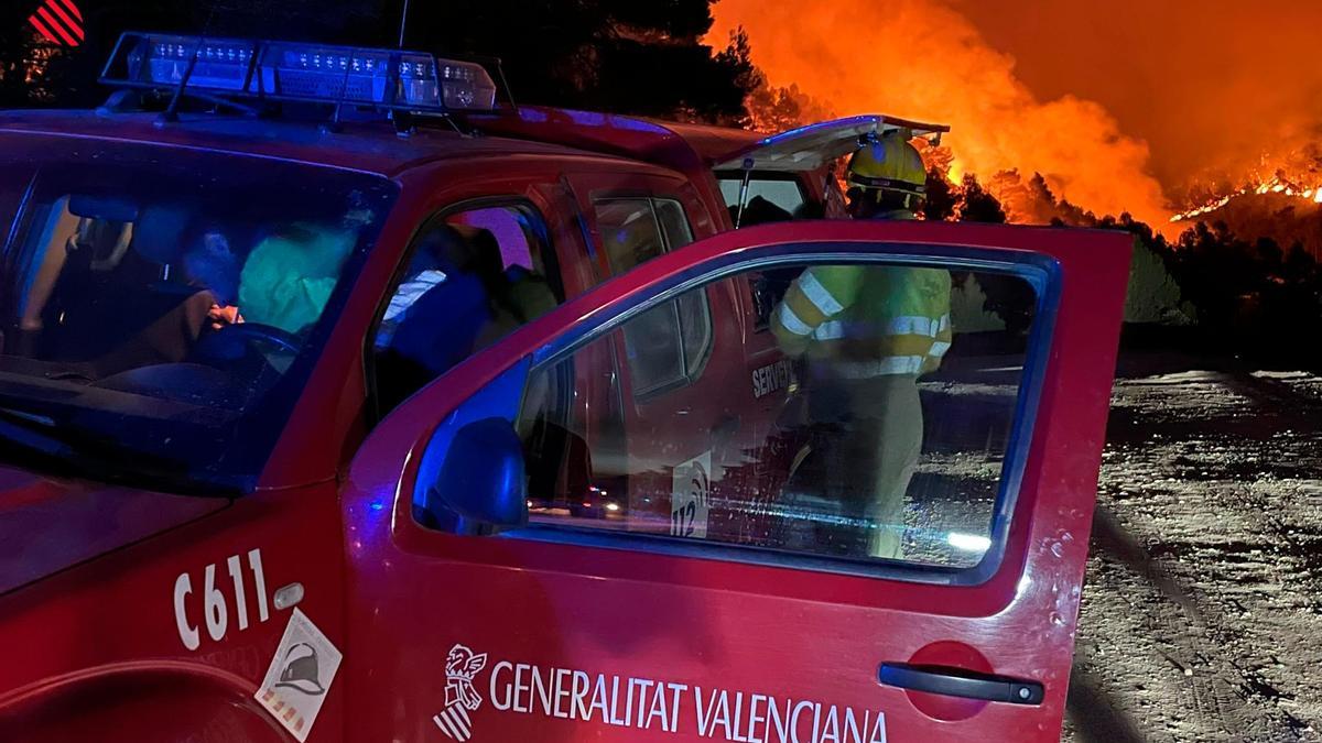 El incendio de Castellón, anoche