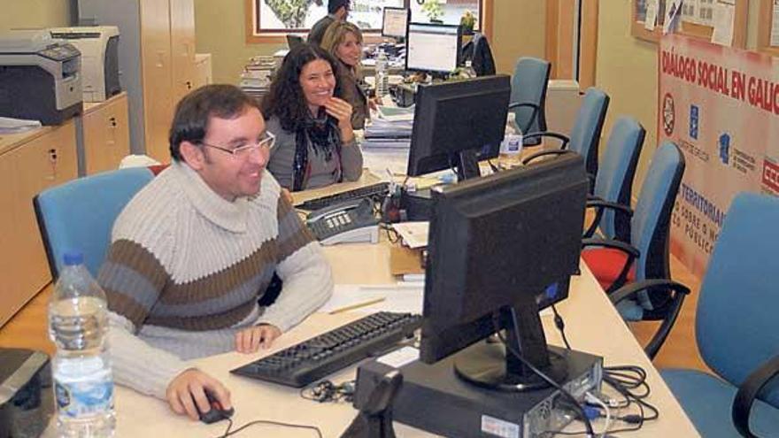 Alumnos en uno de los cursos del centro de Matosinhos.