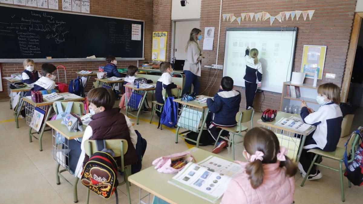 Interior de una delas aulas en la actualidad.