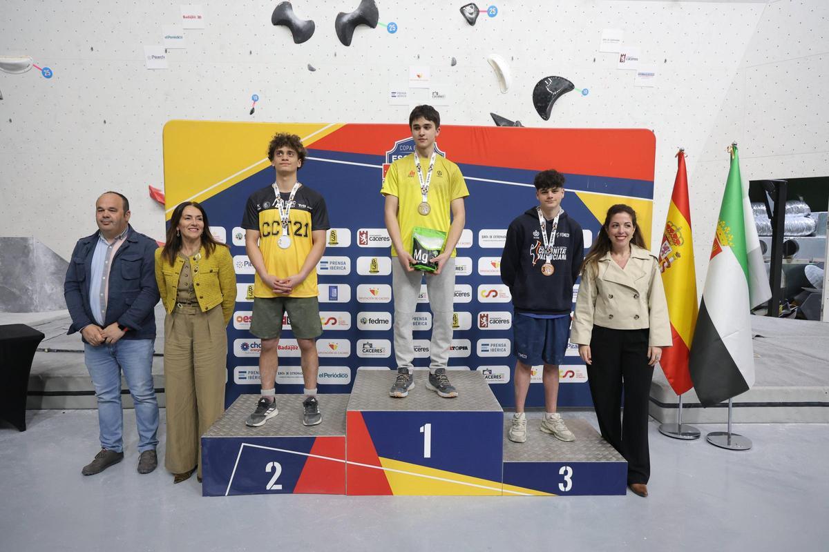 Galería | Podio primera jornada de la Copa de España de Escalada en Cáceres