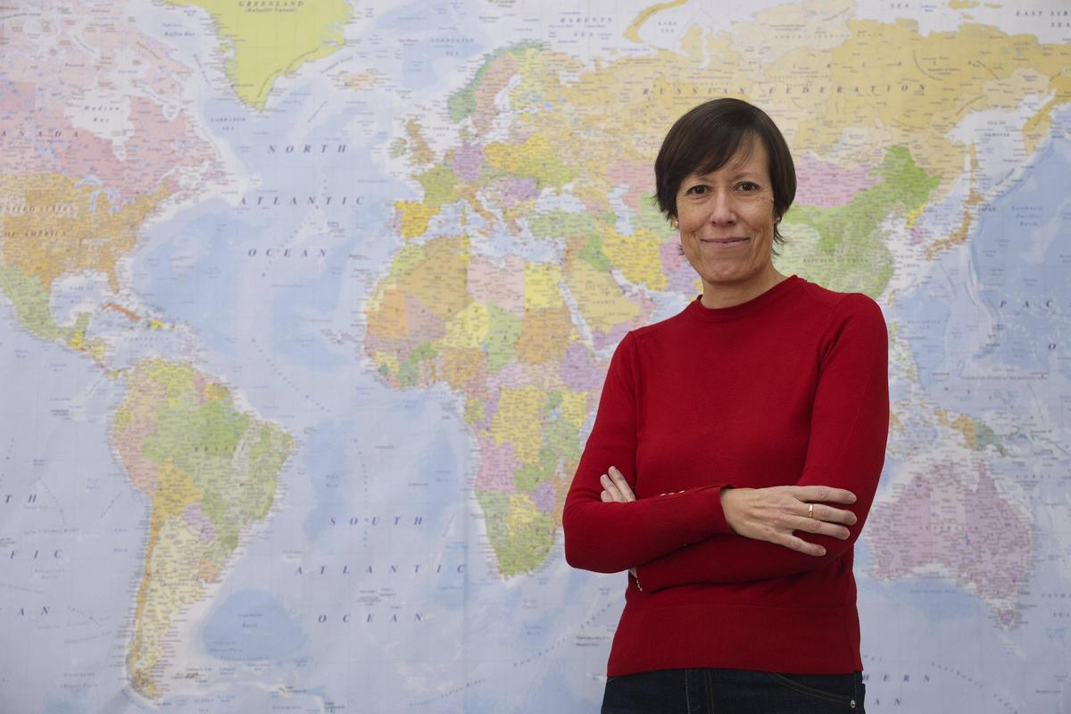 Aurora Aranda en la sede de Cáritas