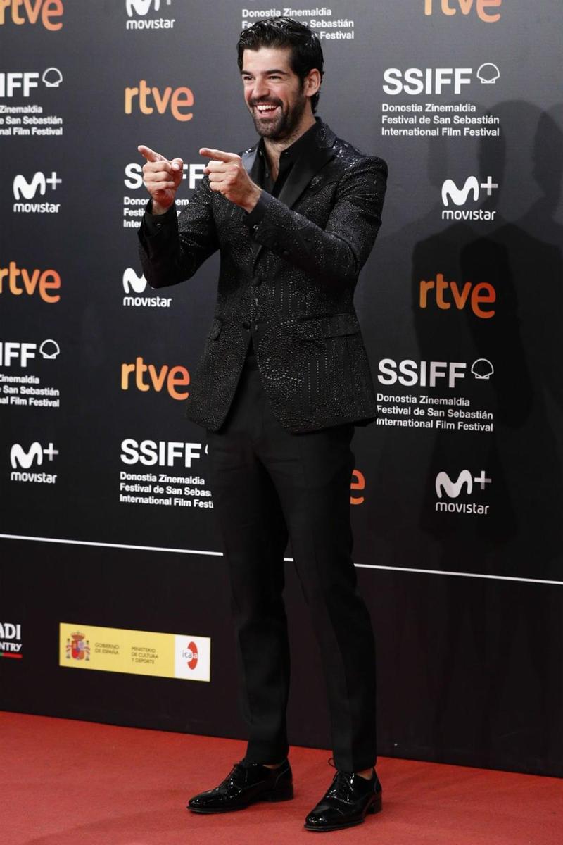 Miguel Ángel Muñoz en la alfombra roja de clausura del Festival de cine de San Sebastián