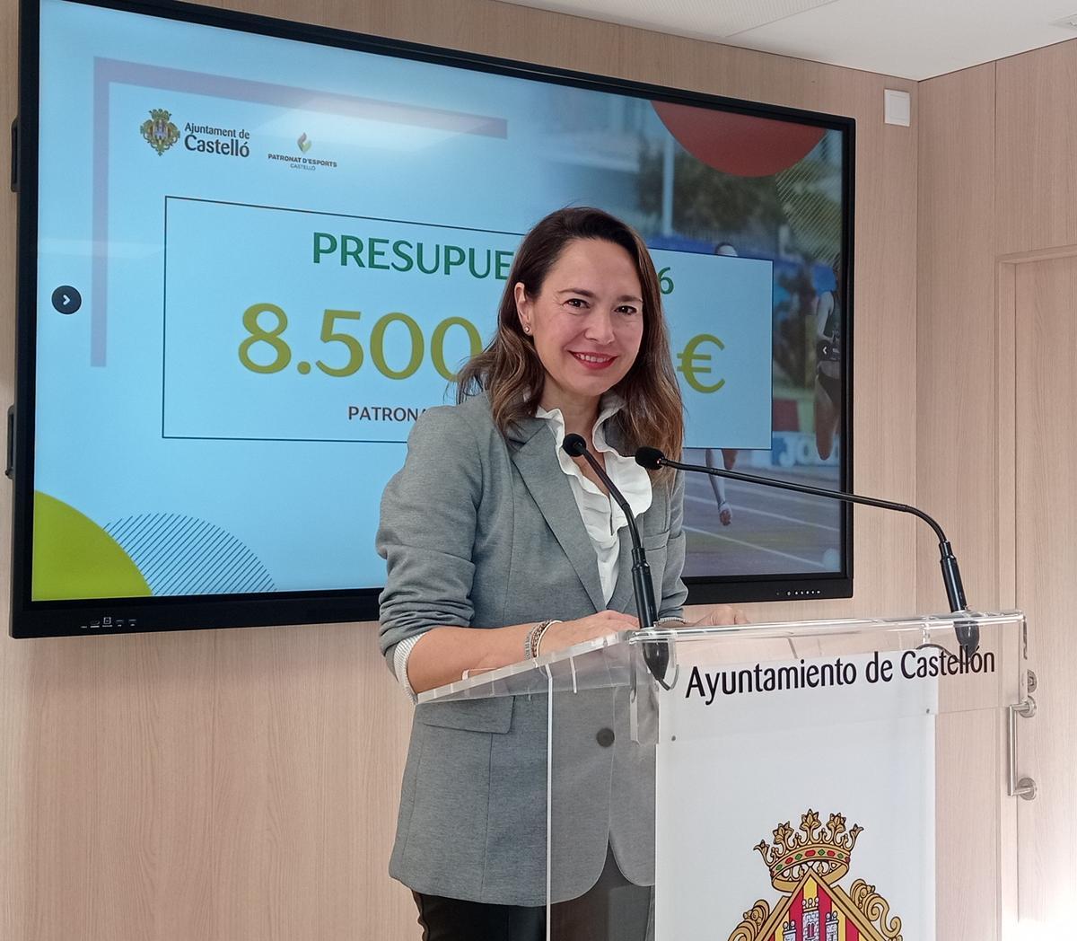 Maica Hurtado, concejala de Deportes, ha presentado este miércoles el presupuesto de su área municipal de Castelló.