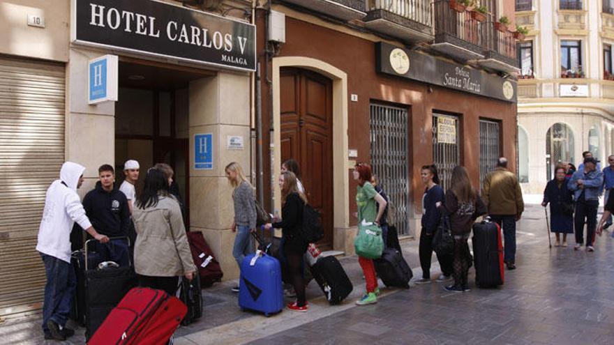 Turistas en el centro de Málaga