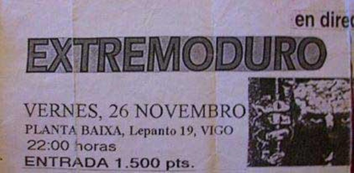Entrada de Extremoduro en su primer concierto en Vigo en 1993