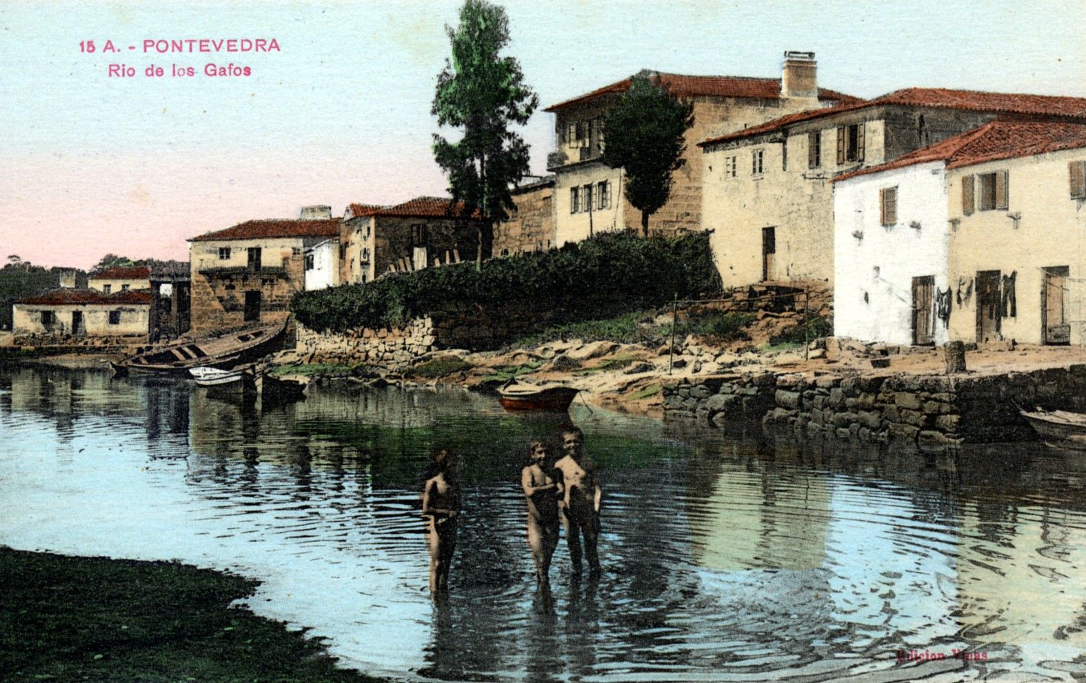 Pontevedra en el recuerdo | "Lavandeiras" y chapuzones en el Gafos