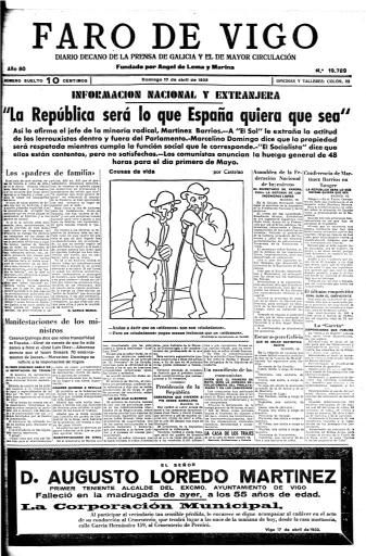 As «Cousas» de Castelao en Faro de Vigo