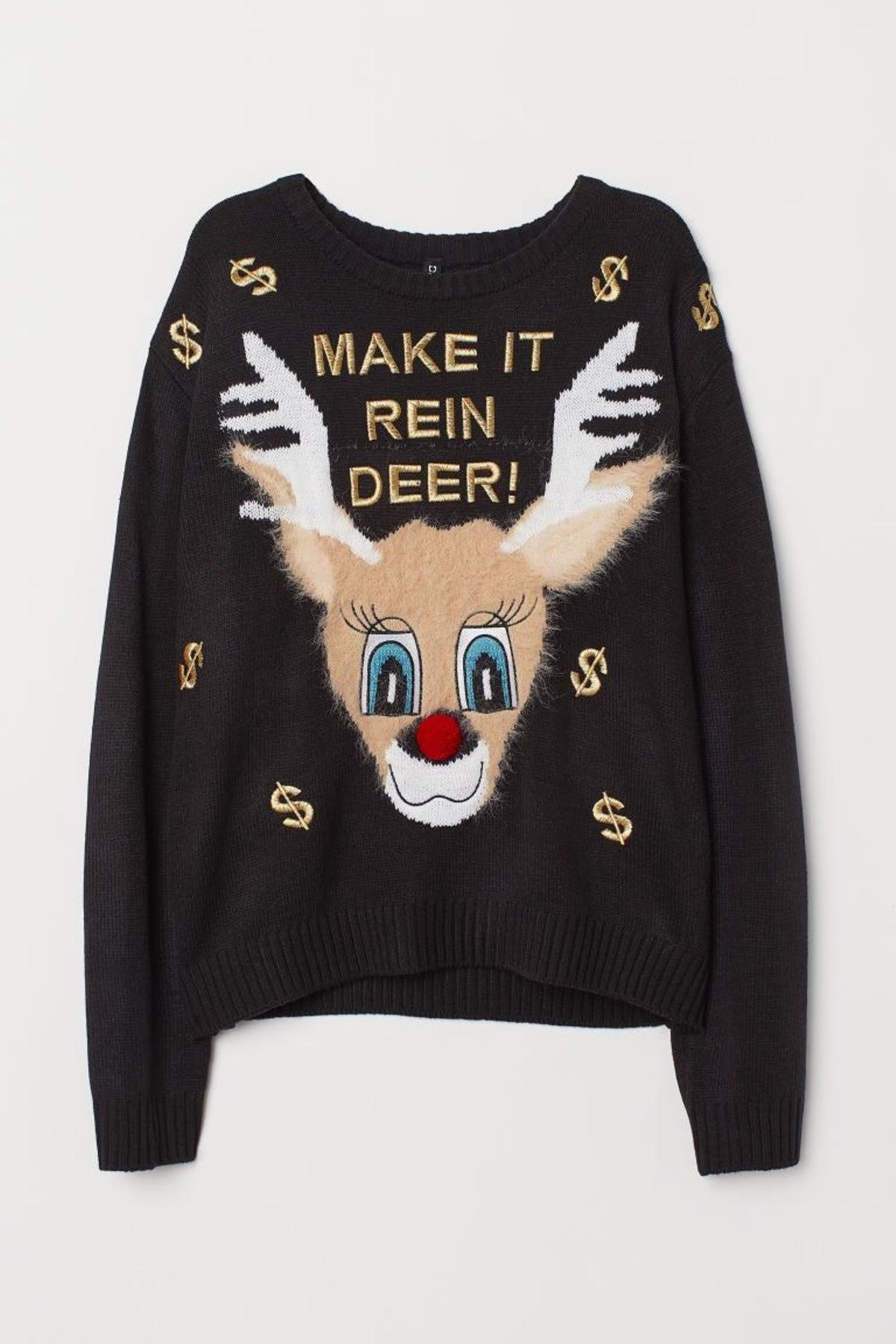 Jersey feo navideño de H&amp;M. (Precio: 19, 99 euros)