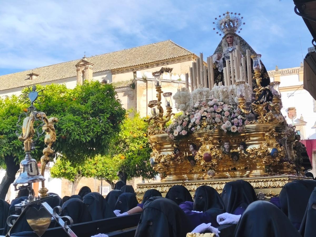 La Virgen de Los Dolores en Bujalance este Viernes Santo.