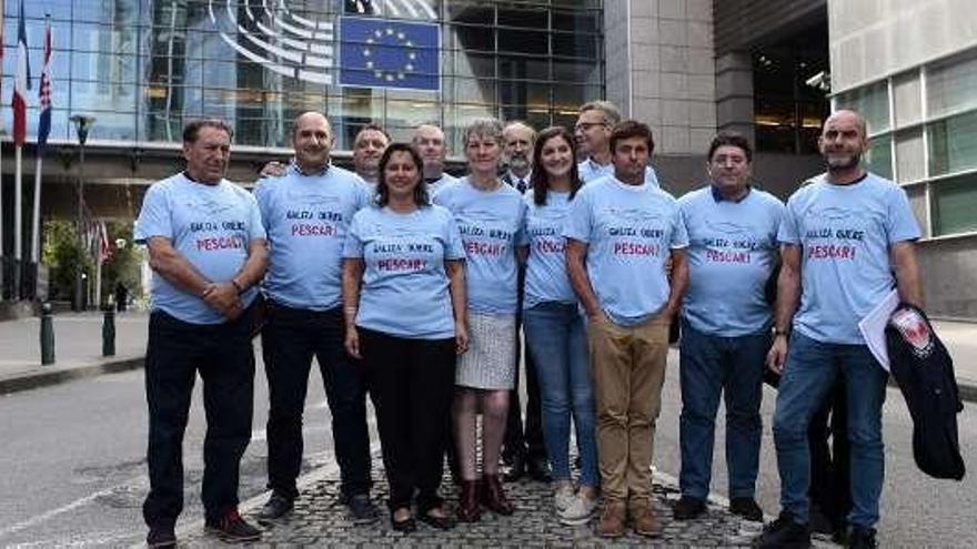 Delegación de pesca costera que acudió a Bruselas // FdV