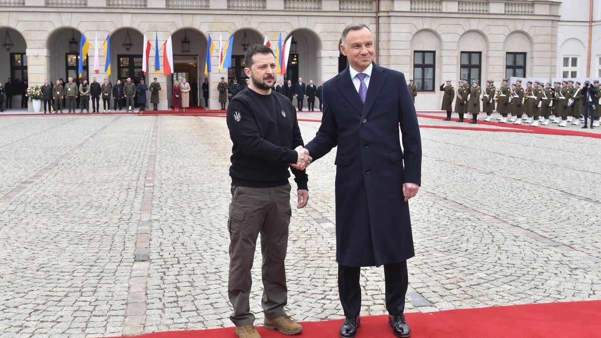 Los presidentes de Ucrania y Polonia, Volodimir Zelenski y Andrzej Duda.