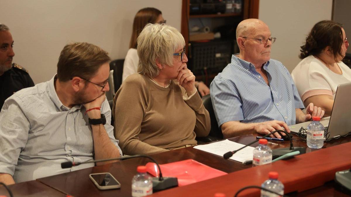 Concejales del PSOE de Carcaixent, en un pleno.