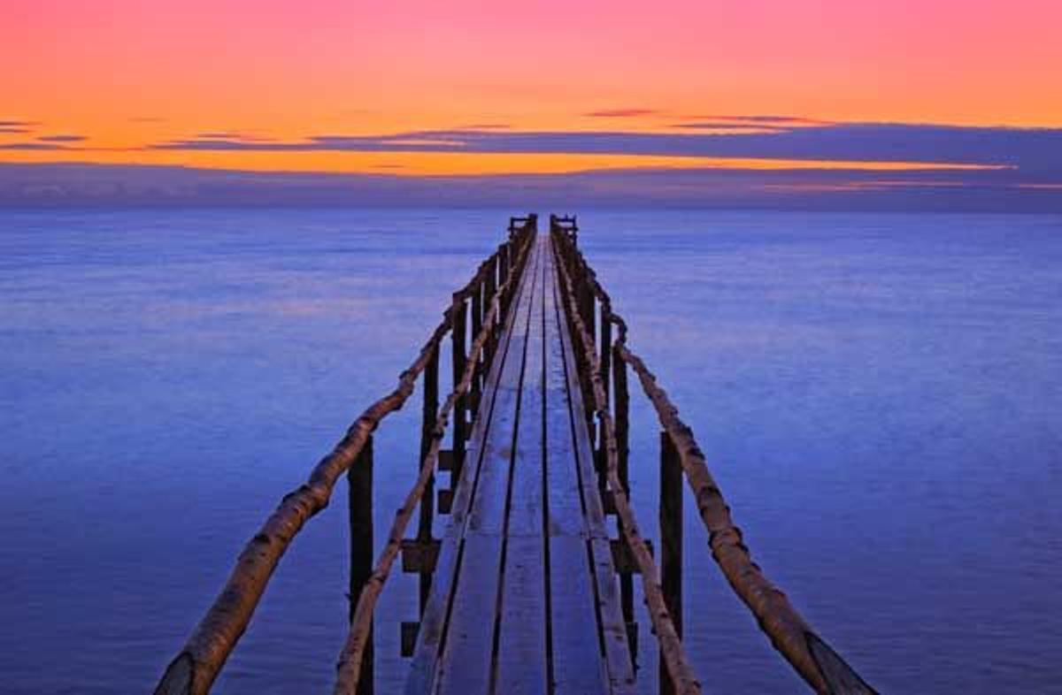 Lago Winnipeg en la provincia de Manitoba.