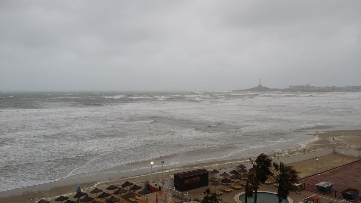 Temporal en La Manga.