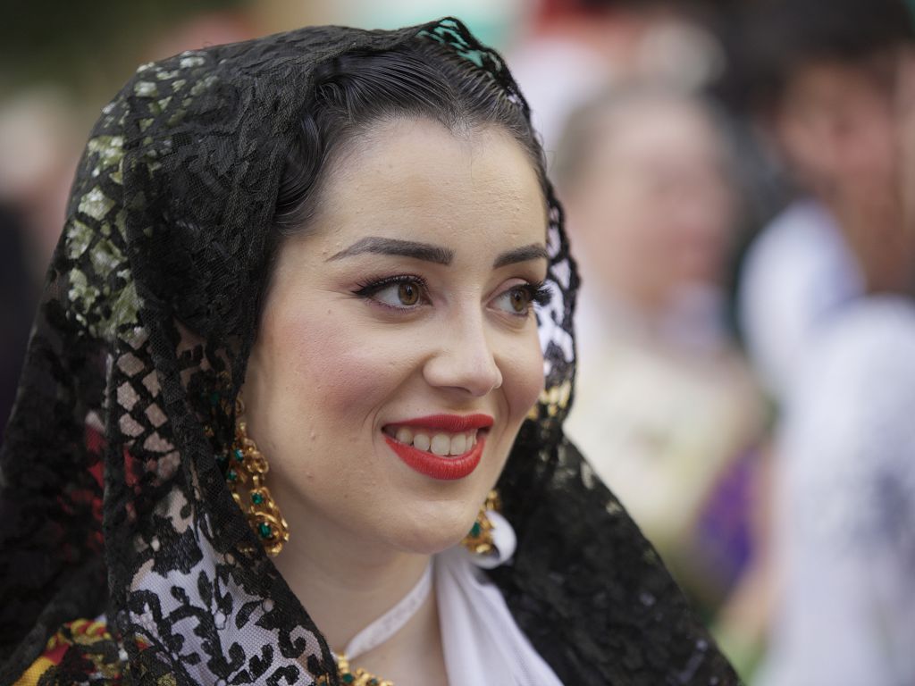 Ofrenda de flores a la Virgen de la Fuensanta en Murcia