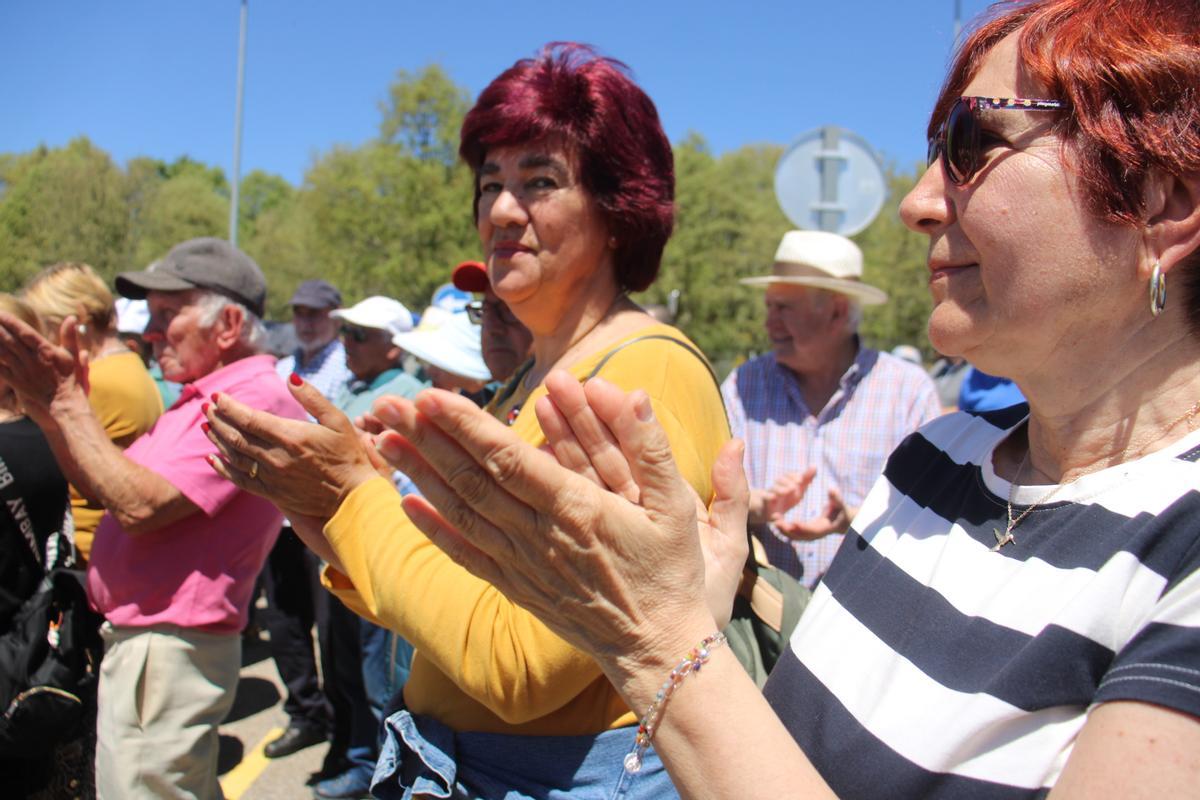 Protesta en la estación AV de Otero de Sanabria