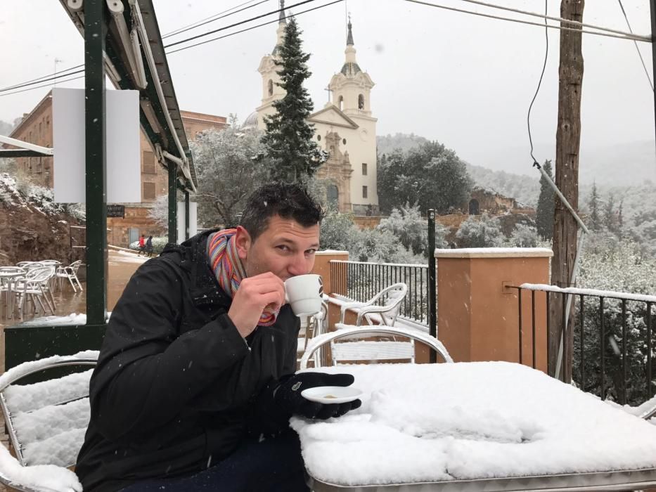 Nieve en el Santuario de La Fuensanta