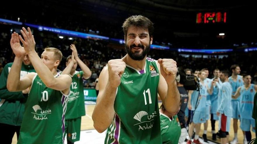 Dani Díez, feliz tras ganarle al Barça.