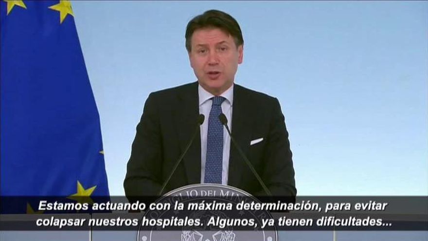 Conte llama a la responsabilidad de los italianos para contener la expansión del coronavirus