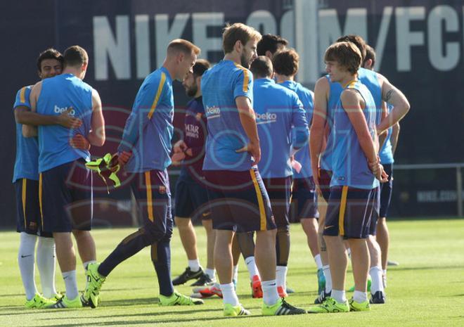 El entrenamiento del Barça, en imágenes