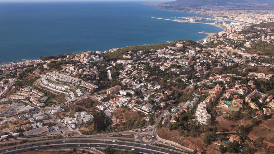 Vista aérea de Málaga.