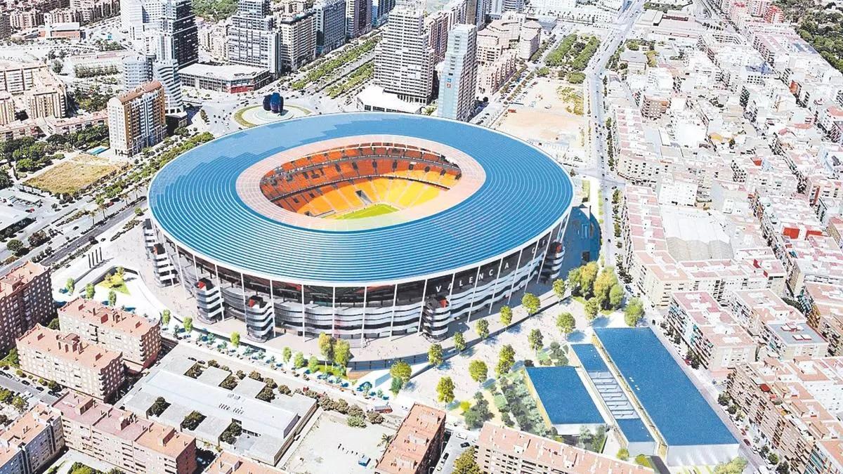 Una imagen del último proyecto para el Nou Mestalla.