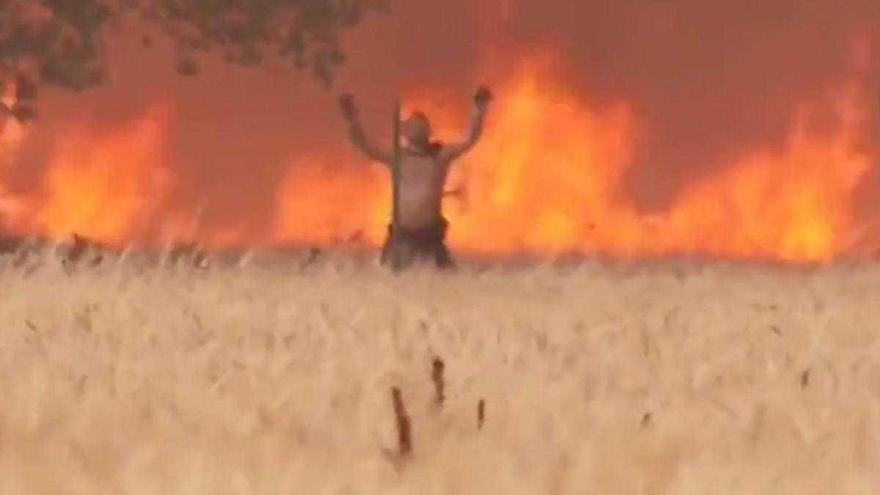 Mor Ángel Martín, l&#039;heroi de Tábara que va ser engolit per les flames quan tractava de salvar el seu poble