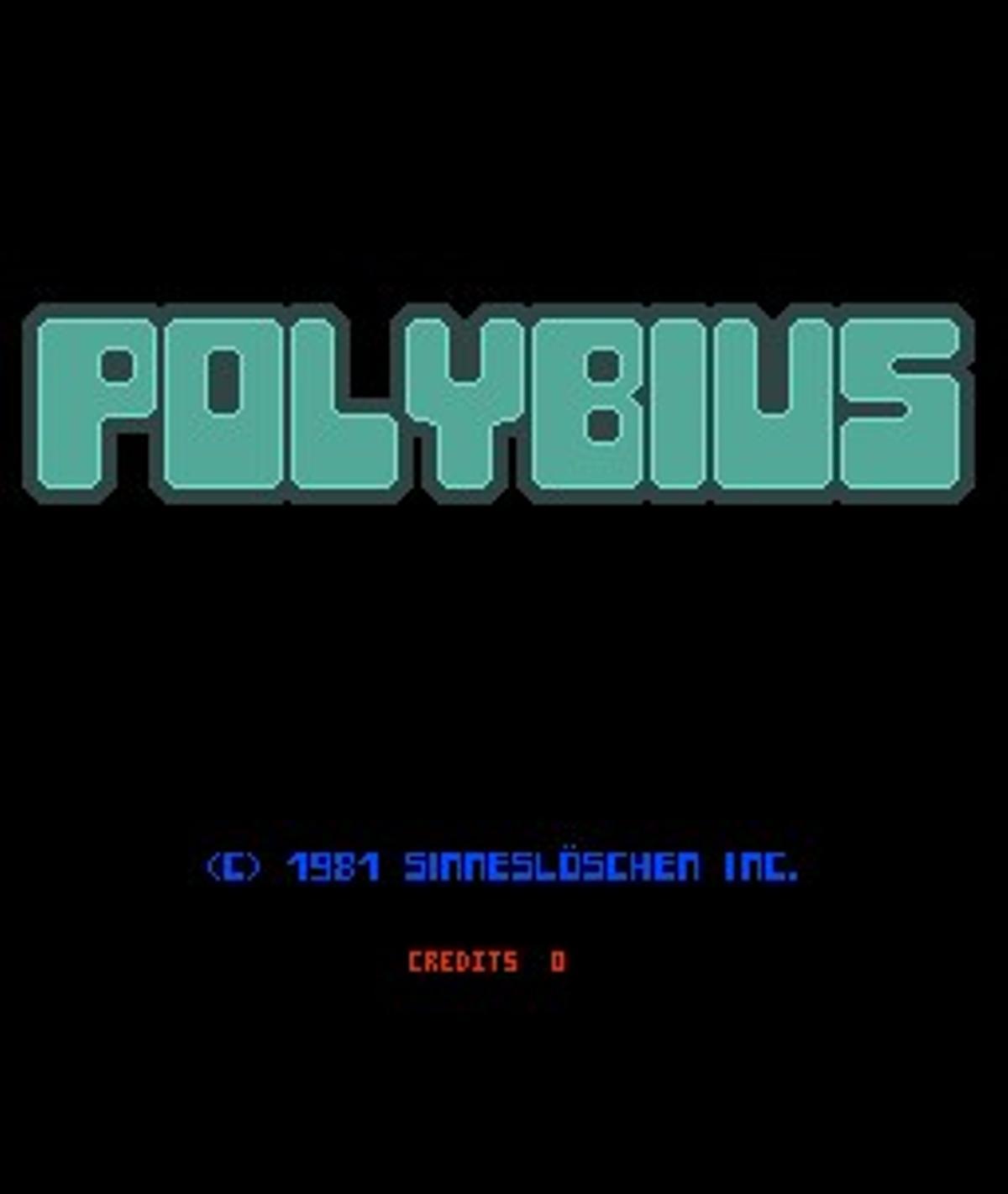 La supuesta pantalla de inicio de Polybius.