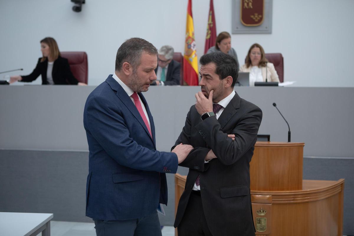 Joaquín Segado (PP) y Rubén Martínez Alpañez (Vox).