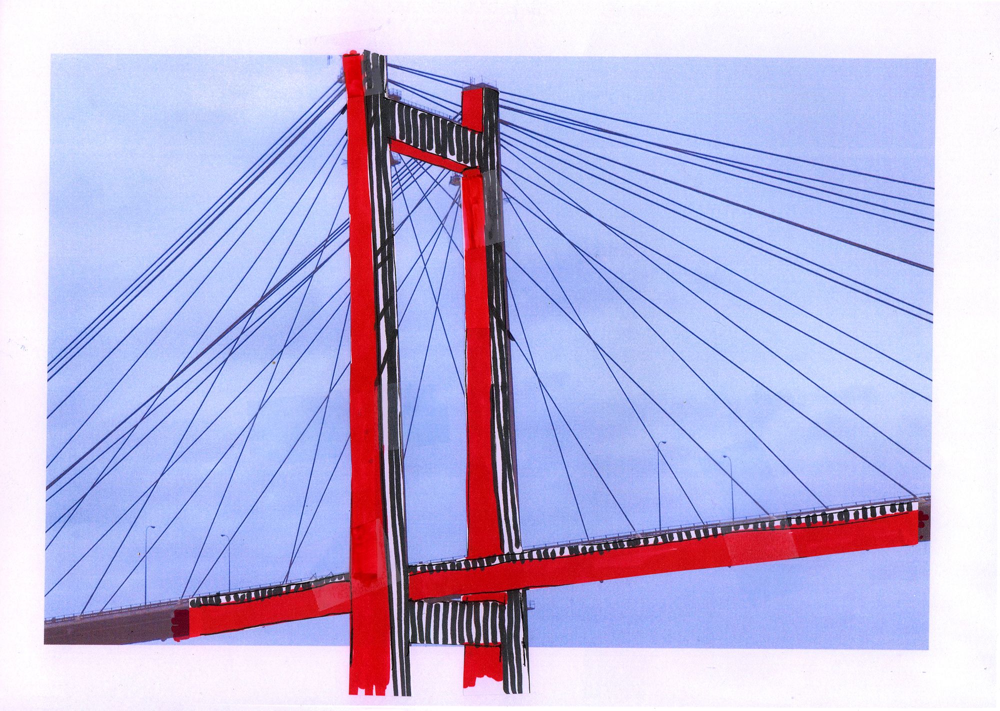 Daniel Buren, el artista que quiso pintar de rojo el puente de Rande