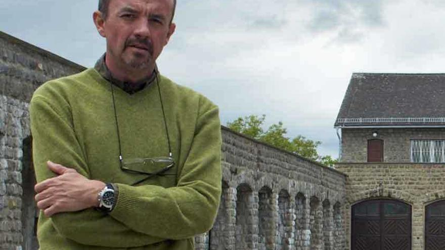 Carlos Hernández de Miguel, en el campo de Mauthausen, en Austria.