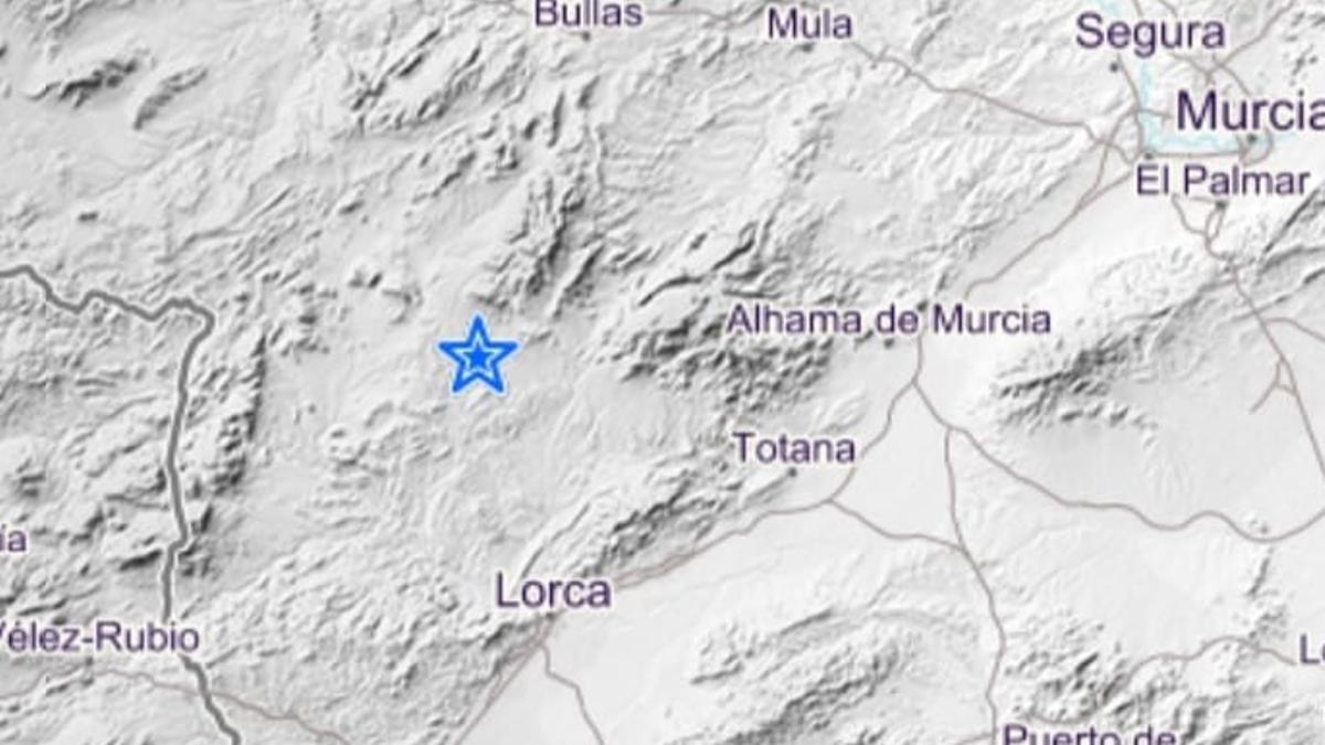El Instituto Geográfico Nacional situaba el epicentro a pocos kilómetros de La Paca y Zarcilla de Ramos.