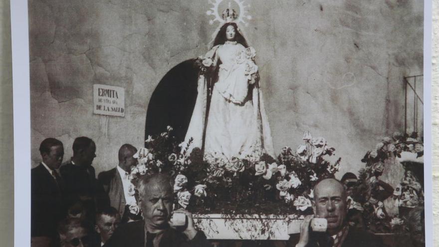 Imagen de la Virgen que fue destruida en la guerra civil.