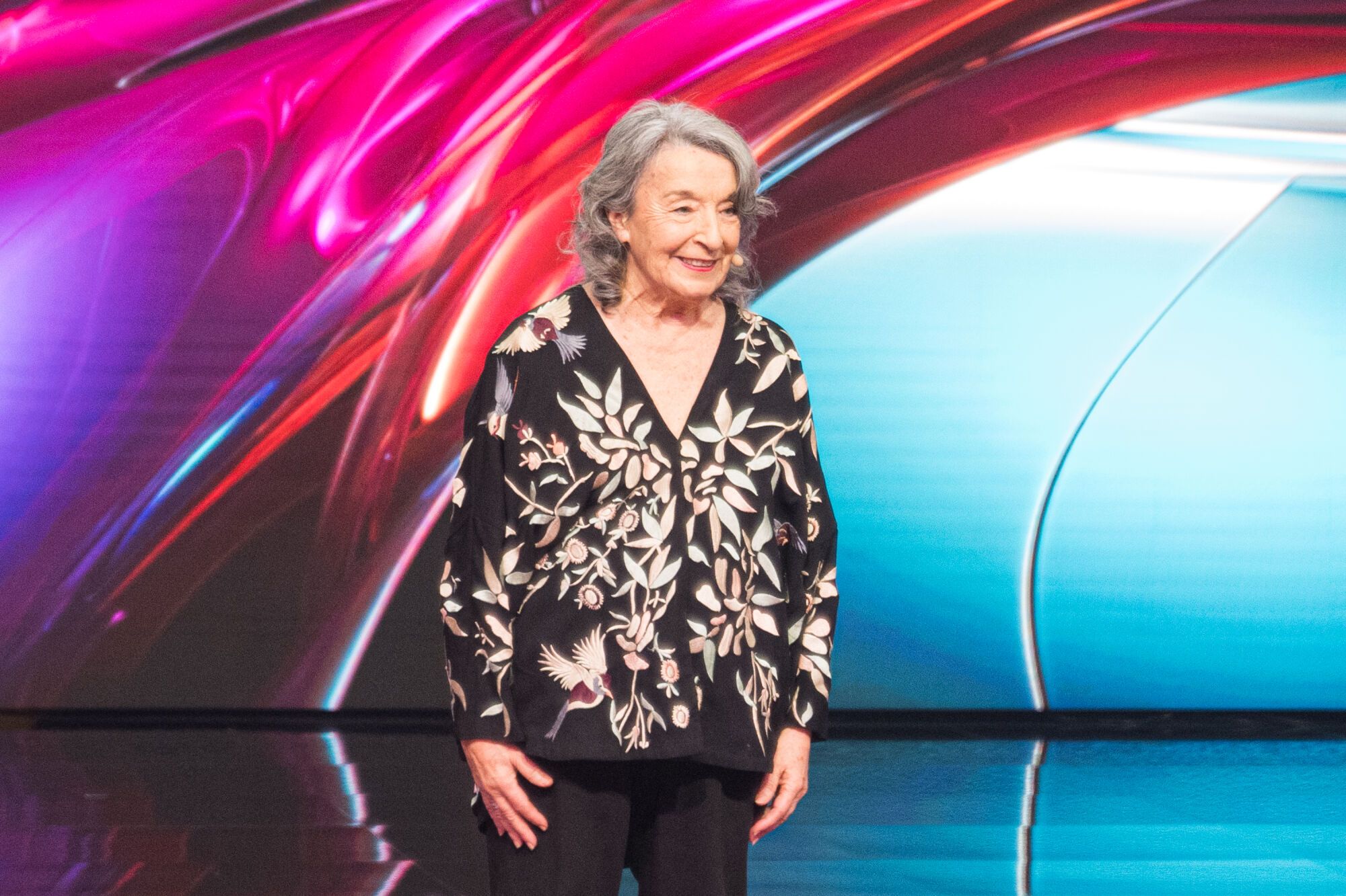 La presentadora Petra Martínez, durante la gala de entrega de los Premios Feroz 2026, en el Pazo da Cultura, a 24 de enero de 2026, en Pontevedra, Galicia (España). Los Premios Feroz son entregados de manera anual por la Asociación de Informadores Cinematográficos de España desde 2014, con el objetivo de destacar lo mejor de la producción audiovisual del año, tanto en cine como en televisión. 24 ENERO 2026 Elena Fernández / Europa Press 24/01/2026. Petra Martínez;Elena Fernández;