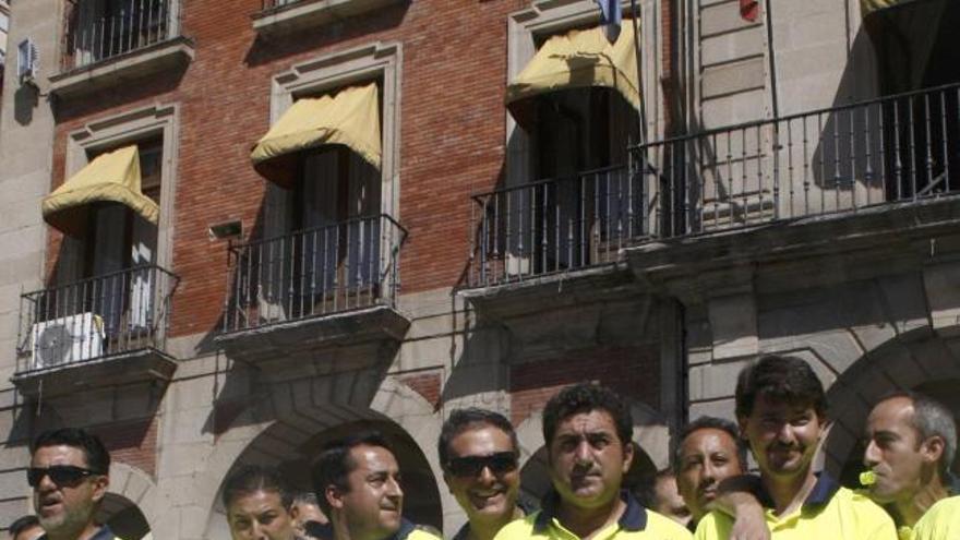 Una de las manifestaciones de la plantilla en el año 2009.