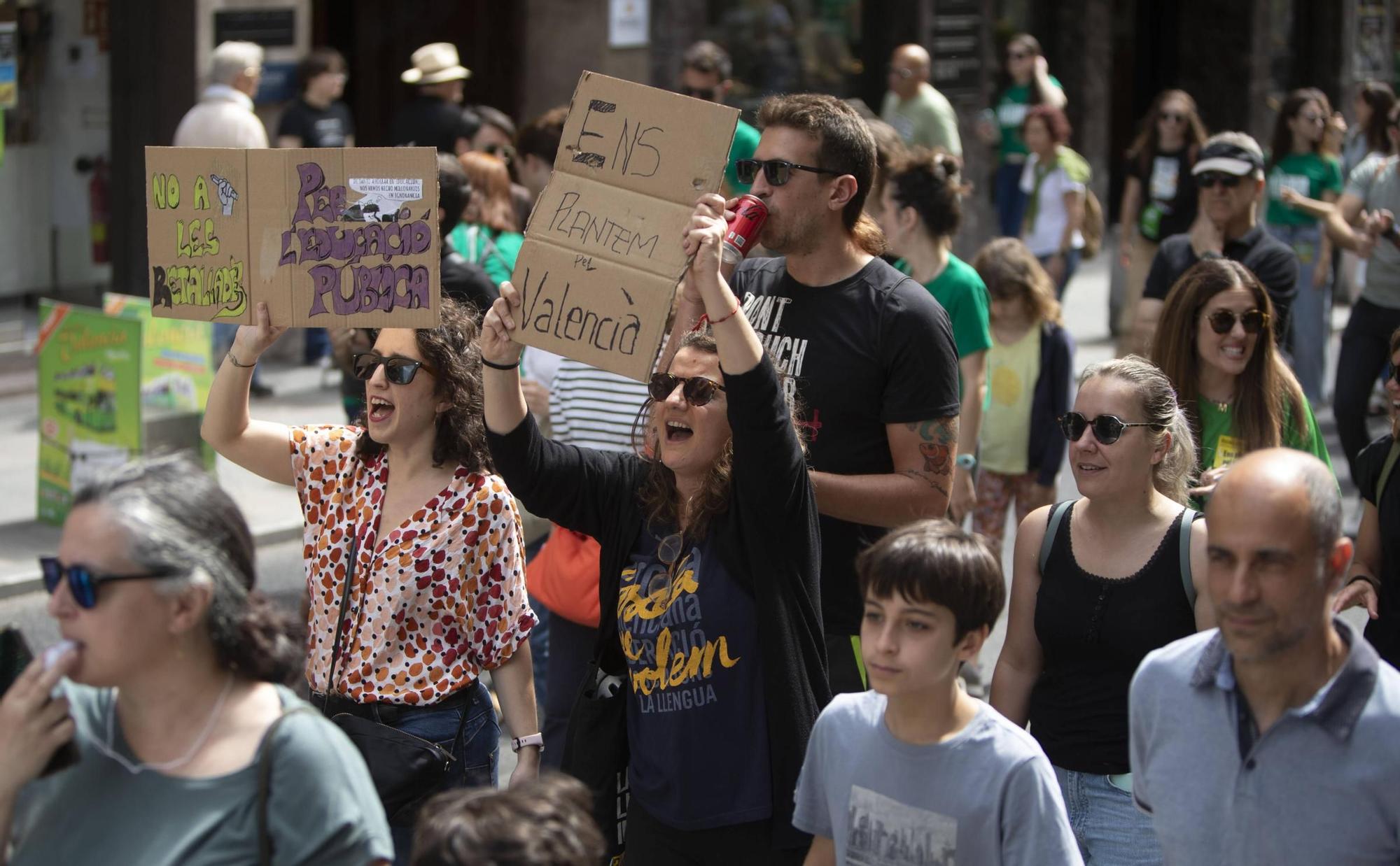 La huelga educativa en València, en imágenes