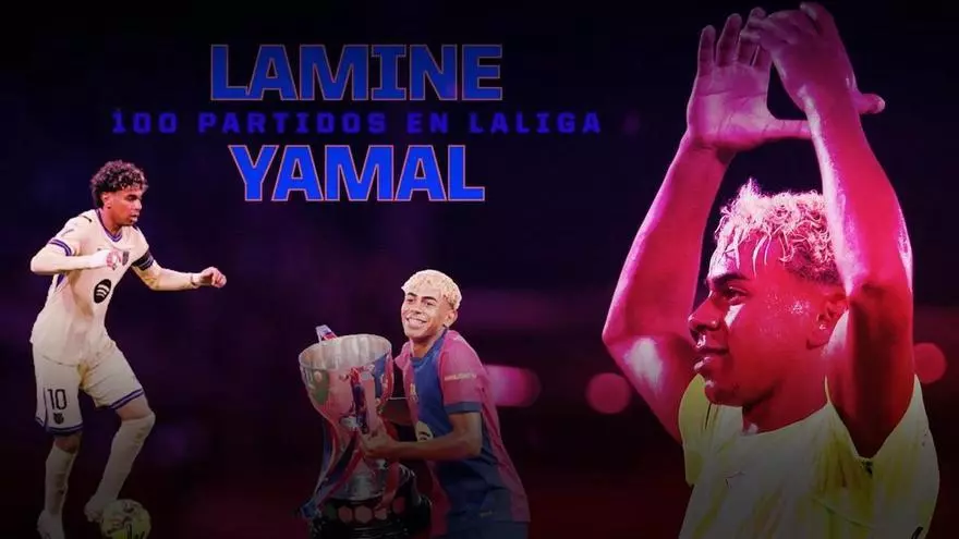 Lamine Yamal cumple 100 partidos en LaLiga