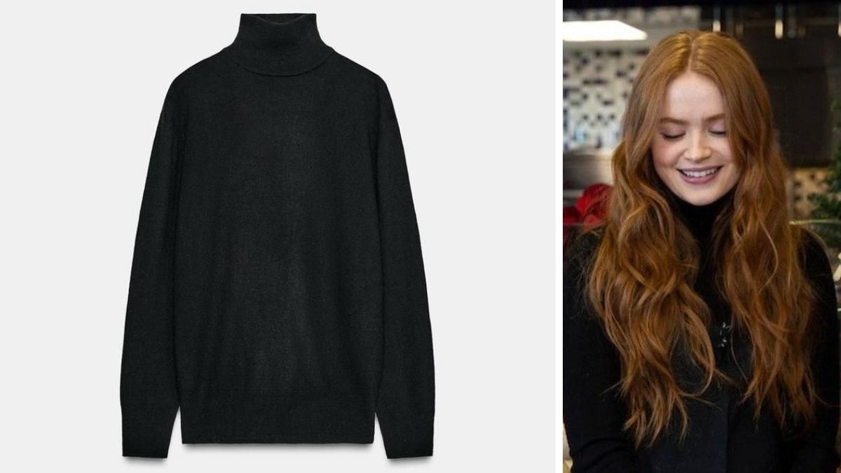 Sadie Sink con jersey negro