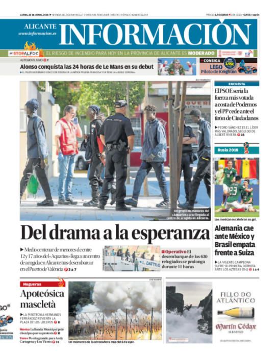 Estas han sido las portadas más destacadas de INFORMACIÓN en 2018