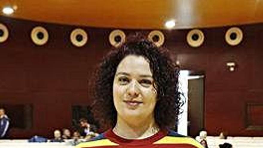 Beatriz Cepeda, antes de impartir la conferencia en el campus.