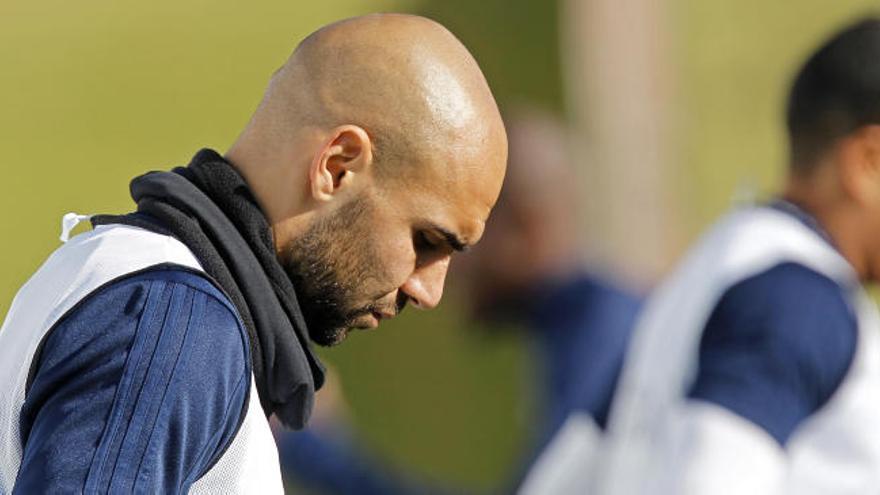 Simone Zaza, en un entrenamiento en la Ciudad Deportiva de Paterna.