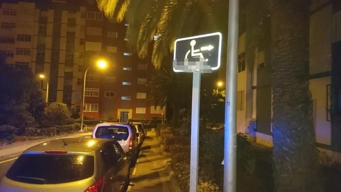 Falsa señal para personas con movilidad reducida en Santa Cruz