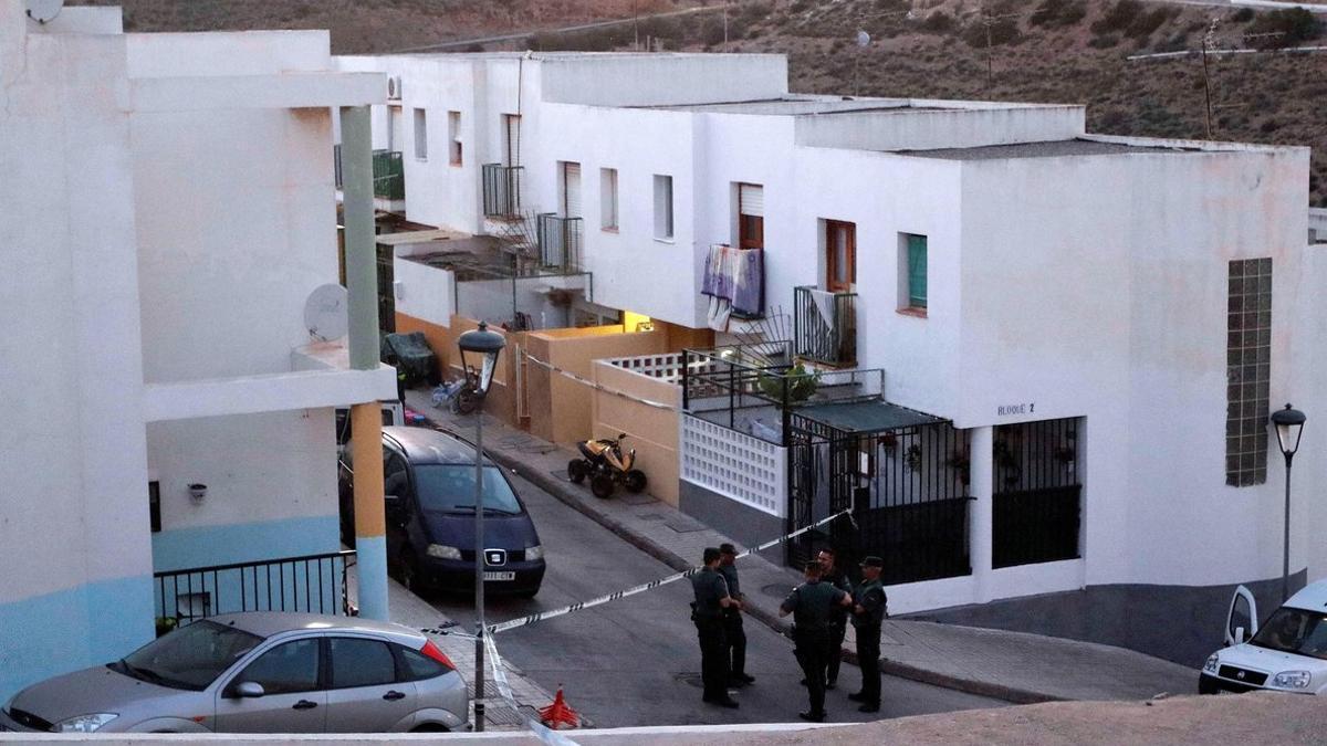 Lugar en el que tuvo lugar el tiroteo mortal en Gádor (Almería).