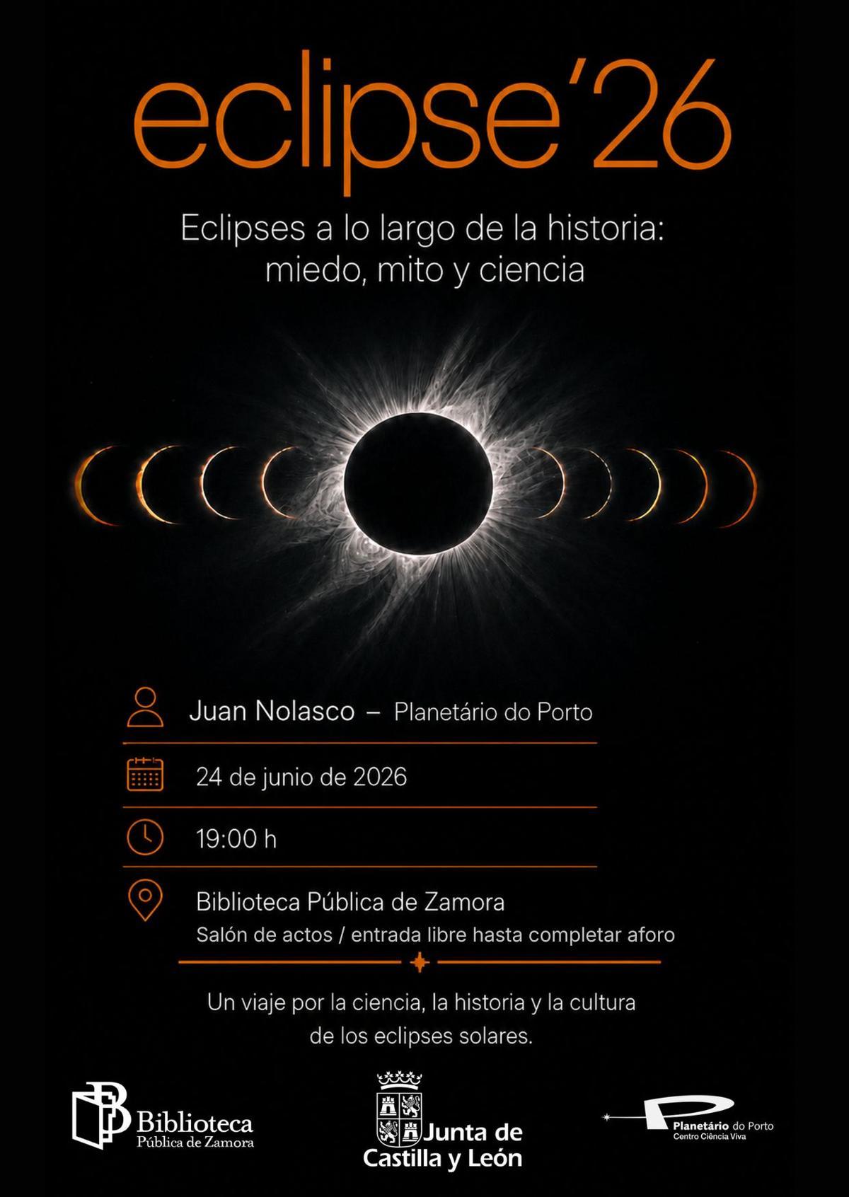 Cartel de la charla.