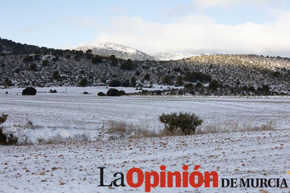 La nieve llega a las pedanías de la comarca del No