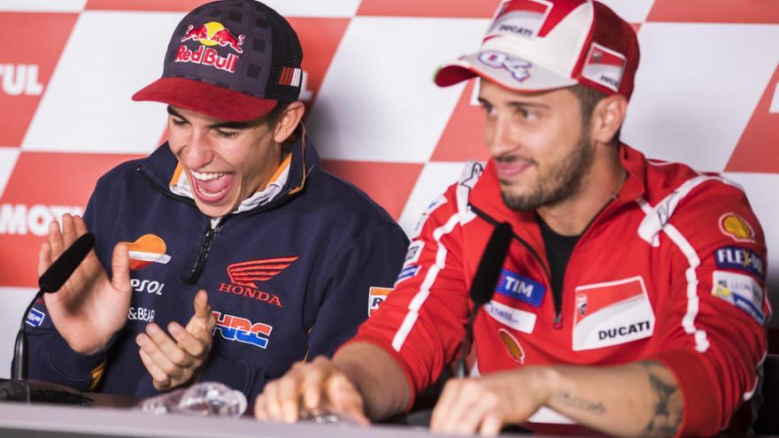 Dovizioso y Marc se pasan la presión